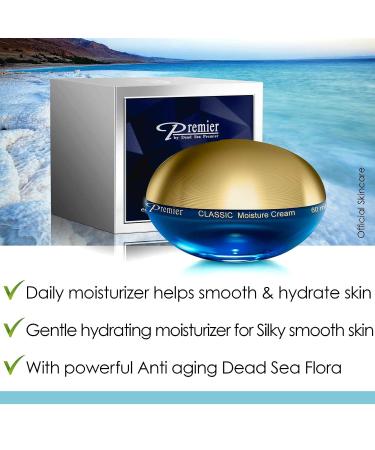 Premier Dead Sea Sensitive Skin Moisture Cream - Anti-Aging Face Moisturizer Day & Night Silky Firming Cream for Wrinkles & Fine Lines | 2.04 Fl. Oz - Buy Online on GoSupps.com