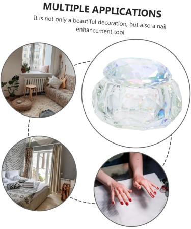 BESTonZON 1pc Nail Art Crystal Cup Mini Dappen Dish Nail Art Dappen Dish Nail Acrylic Liquid Holder Acrylic Nail Powder Clear Acrylic Powder Manicure Care With Cover Hand Model Crystal Glass 6x6cm Assorted Color - Buy Online on GoSupps.com