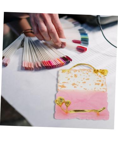 Nail Palette Color Mixing Plate - Vintage Pink Press on Nail Stand & Gel Art Tray | 11.1x7.3cm | International Shipping - Buy Online on GoSupps.com