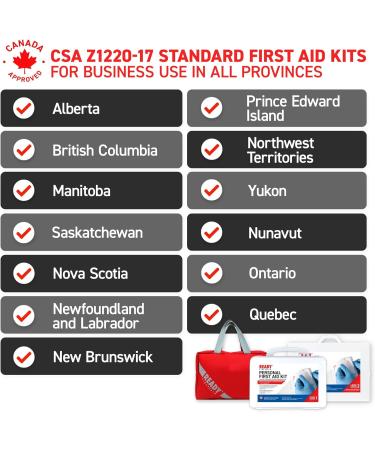 Ready First Aid CSA Type 2 Basic First Aid Kit - Suitable For Workplace With A Low Risk Work Environment Including Plastic Box (Small For 2-25 Workers) Small Plastic Box - Buy Online on GoSupps.com
