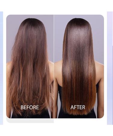 1/3 Hair Straightener & Smoothing Brush - Fast Heating Portable Electric Hair Flat Iron Comb in Purple - Buy Online on GoSupps.com