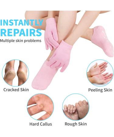 Moisturizing Gel Spa Therapy Glove and Sock Set for Repairing Dry Hands and Feet - Pink - Buy Online on GoSupps.com