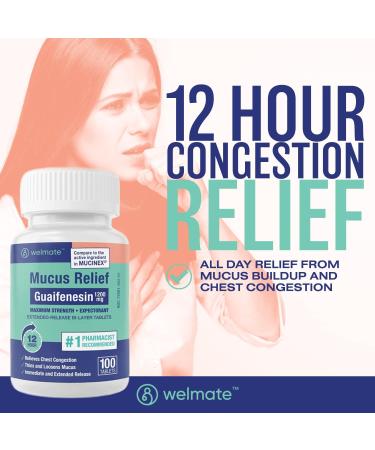 WELMATE Respiratory Relief Bundle: Maximum Strength Guaifenesin 1200 Mg Mucus Relief (100 Bi-Layer Tablets) + Phenylephrine HCl 10 mg Nasal Decongestant PE (200 Tablets) Sinus Cold & Allergy Support - Buy Online on GoSupps.com
