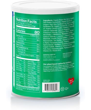 Baby's Only Organic Plant-Based Pea Protein Toddler Formula - Dairy & Soy Free - 12.7 oz - Buy Online on GoSupps.com