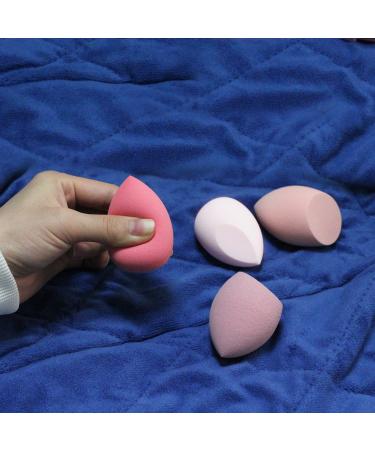 Shop Pink 4 Pcs Makeup Sponges Blender Set | Premium Beauty Sponges for Foundation & Liquid | Ideal for Dry & Wet Use | Holder Box Included - Buy Online on GoSupps.com