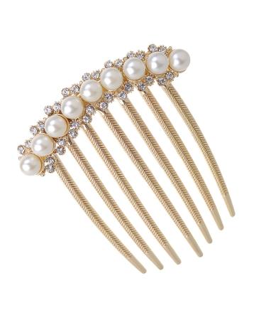 Ivory Pearl Crystal Wedding Bridal Hair Comb - Elegant Rhinestone Hairpin Accessory - Buy Online on GoSupps.com