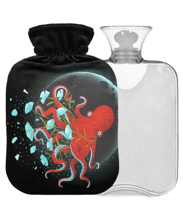 NAANLE OCTOPUS MOON hot water bottle with reference transparent hot water bottle 2l large hot hot water bottle for bed handfoot heat pain relief heat and cold therapy