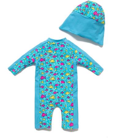 BONVERANO Baby Boys Swimsuit UPF 50+ Sun Protection Lake Blue 9-12 Months - Buy Online on GoSupps.com