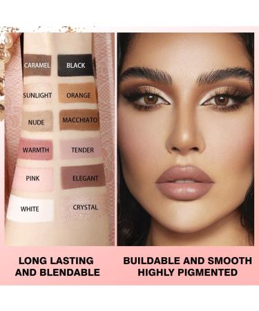 DE'LANCI Soft Pink Brown Eyeshadow Palette - 12 Color Matte Shimmer Nudes Neutral Palette for Natural or Smoky Eyes - Long Lasting, Ultra-Blendable Earth Tones for Women and Girls - Buy Online on GoSupps.com