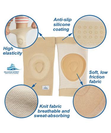 SKATINGSPIRIT Gel Knee Pads - 1 Pair for Dancing, Figure Skating, Gymnastics - Youth and Adult - Black Medium - Buy Online on GoSupps.com