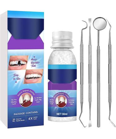 Croe Repair Perlas Repair Perlas Served Repair Perlas Dental Tooth Repair Granules Kit Tooth Repair Kit Temporary Teeth Filling Repair Kit 1Set