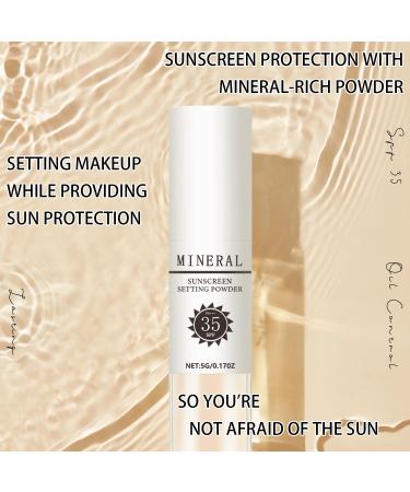 Mineral Sunscreen Setting Powder SPF 35 | Translucent Loose Powder for Oil Control | Lightweight Matte Finish | Perfect for All Skin Types - Buy Online on GoSupps.com