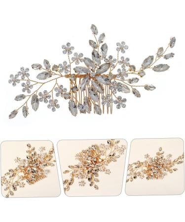 DOITOOL Flower Comb Rhinestone Hair Clips Pearl Hair Barrettes Bride Hair Clip Wedding Pearls Hairpin Women Crystal Hair Comb Tiara Zinc Alloy European and American Hair up Bridesmaid - Buy Online on GoSupps.com