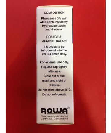 Rowa Tropex Phenazone Ear Drops 10ml - Softens Wax, Eases Pain - Buy Online on GoSupps.com
