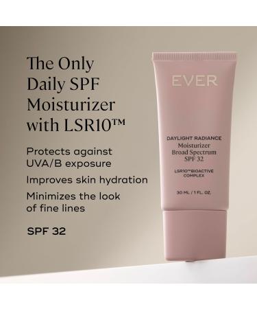 EVER Daylight Radiance Tinted Moisturizer SPF 32 - Mineral Broad-Spectrum + Hydrating Coverage Lightweight Glow Enhancer - Shade: Light 1 Fl Oz (Pack of 1) - Buy Online on GoSupps.com