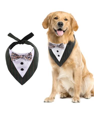Kuoser dog tuxedo doghell cloth fly for dogs wedding formal dog tie outfit pet neckerchiefs bandana for medium -sized & large dogs adjustable dog flying max. - Buy Online on GoSupps.com