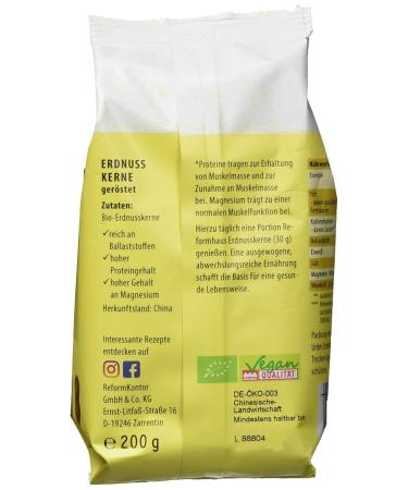 Reformhaus Roasted Organic Peanuts - Pack of 6 (6 x 200g) | Premium Quality International Shipping - Buy Online on GoSupps.com