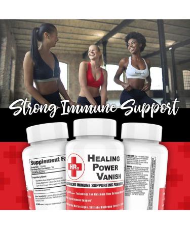 Vanish HPV Support Supplements - Shiitake Mushroom & Red Marine Algae - Immune System Booster - 60 Capsules - Buy Online on GoSupps.com