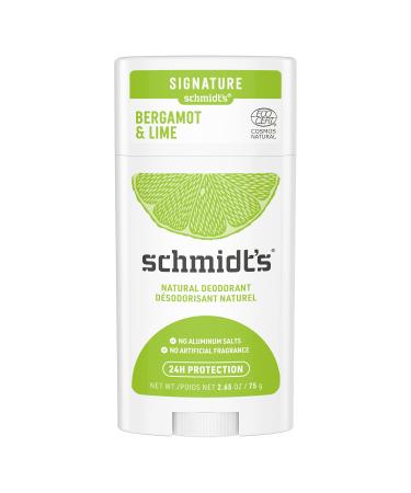 Schmidt's Natural Deodorant Stick Bergamot and Lime Pack of 2 Aluminum Free Vegan