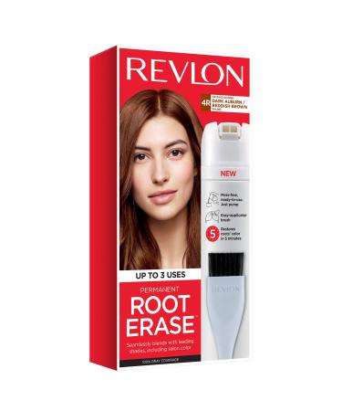 Permanent Hair Color by Revlon  Permanent Hair Dye  At-Home Root Erase with Applicator Brush for Multiple Use  100% Gray Coverage  Dark Auburn/ Reddish Brown (4R)  3.2 Fl Oz 4R Dark Auburn/Reddish Brown