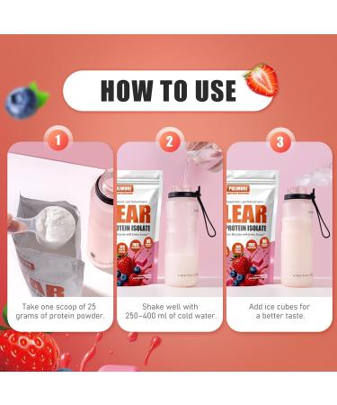 PULIMORE Clear Whey Protein Isolate Berry Pop Candy Flavor 19g Protein per Serving 20 Servings No Artificial Sweeteners Natural Gains Powder - Buy Online on GoSupps.com