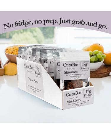 CuraBar Protein Bars 17g Protein, Low Carb, Gluten Free, Dairy Free, Healthy Snack, Seed Oil Free, No Artificial Ingredients, 12 Count, Mixed Berry Mixed Berry 12 Count (Pack of 1) - Buy Online on GoSupps.com