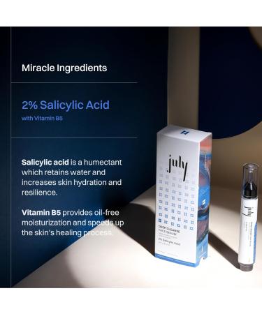 July Deep Cleanse Face Serum | Acne Treatment for Open Pores & Blackhead Removal - Heal Acne-Prone Skin with SpringDew Technology | 15ml - Buy Online on GoSupps.com