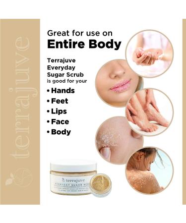 Organic Sugar Scrub with Raw Shea Butter - Exfoliating & Hydrating Body and Face Scrub - Made in USA - Buy Online on GoSupps.com