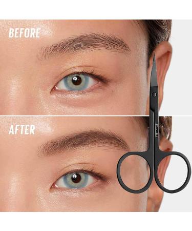 Stainless Steel Craft Scissors Eyebrow Kit with Tweezers, Brush - 5 Pc Set in Case - Buy Online on GoSupps.com
