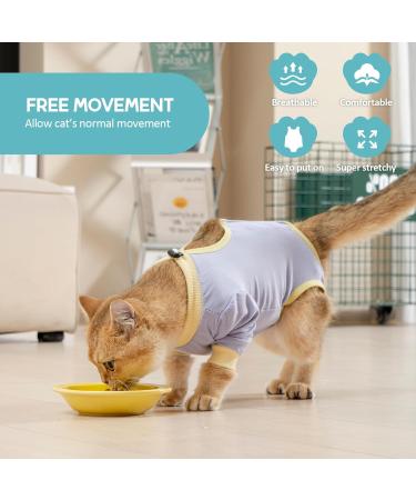Avont Katzenbody: Modal Recovery Suit for Cats - Post-Surgery Spay & Weaning Protection - Lavender S - Buy Online on GoSupps.com