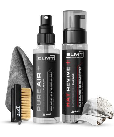 Blackline ELMT Hat Cleaning Kit | Quick-Drying US-Made | Cleans 50+ Hats – Best Hat Cleaner for Cotton Wool Leather & More (8oz Solution Deodorizer Towel & Brush - Buy Online on GoSupps.com