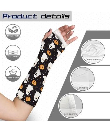 Soft & Comfortable Cast Shower Cover Arm - Reusable Protector for Adults & Kids | Halloween Ghost Pumpkin Design - Buy Online on GoSupps.com