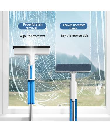 KERLI Double-Sided Spray Window Cleaner Spray Window Cleaning Brooms Dual Side Mist Detachable Assembly Glass Cleaning Mop for Indoor Outdoor High Window - Buy Online on GoSupps.com