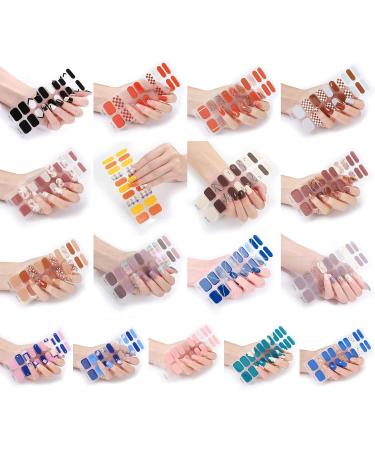 Premium Nail Stickers for Semi-Hardened Gel Nails - 20 Moded Design Gel Nail Polish Envelopes | Perfect for UV/LED Lamp Use - Buy Online on GoSupps.com