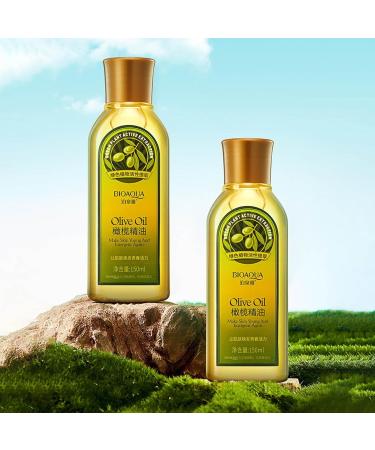 BIOAOUA Olive Oil Use For Face Baby Skin Hair Dry Scalp Massage 100% Pure and Natural Hair Oil Massage Oil Body & Skin Moisturizer & Lubricant (1PC) - Buy Online on GoSupps.com
