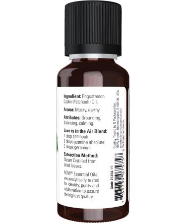 NOW Patchouli Essential Oil 1-Ounce - Earthy Aromatherapy Scent, 100% Pure, Vegan, Child Resistant Cap - Steam Distilled, Standard Packaging - Buy Online on GoSupps.com