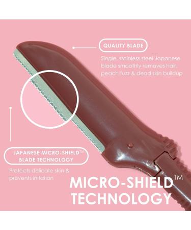 JAPONESQUE Dermaplaner & Cooling Eye Roller - Dual Ended Exfoliation Tool for Hair Removal & Face Massage | Shop Internationally - Buy Online on GoSupps.com