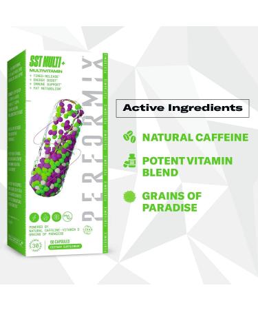 PERFORMIX SST Multi+ 120 Ct - Natural Energy Boost Multivitamin with Caffeine, Biotin, Folic Acid, Vitamin D, C, A, B1, E - Timed Release for Men and Women - Buy Online on GoSupps.com