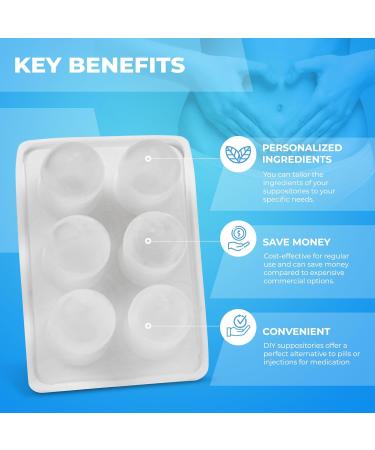 Reusable Suppository Mold Kit - 4 Trays - 2 ML Size - Easy DIY Suppositories - Buy Online on GoSupps.com
