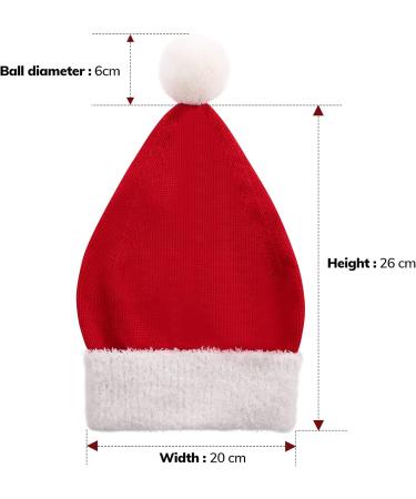 KONVINIT Baby Santa Hat - Knitted Toddler Christmas Hat for Boy/Girl 2-5 Years - Buy Online on GoSupps.com