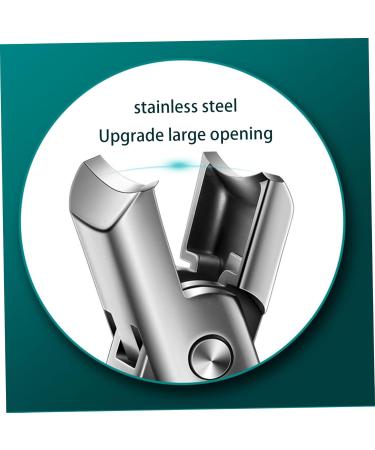 Nail Clippers with Catcher Wide Jaw Opening Anti Splash Nail Clippers Stainless Steel Nail Cutter with Sharp Curved Cutter and Storage Box for Men Women Nail Trimmer Beauty Supplies - Buy Online on GoSupps.com