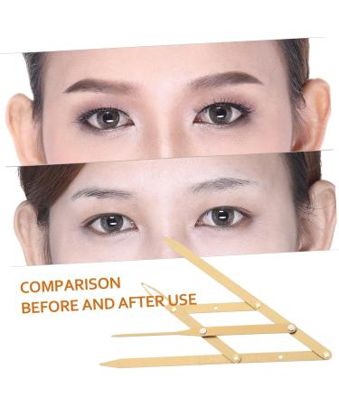 FOMIYES 2 Pcs Second Generation Scale Makeup Tools Eyebrow Pencils Eyebrow Measurement Tool Eyebrow Shape 25x5x0.6cmx2pcs Goldenx2pcs - Buy Online on GoSupps.com