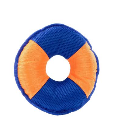 Minifeet dog toy flying disc orange -blue medium - ideal for all dogs whether large small adult or puppy - for all dog lovers and playful pets orange blue