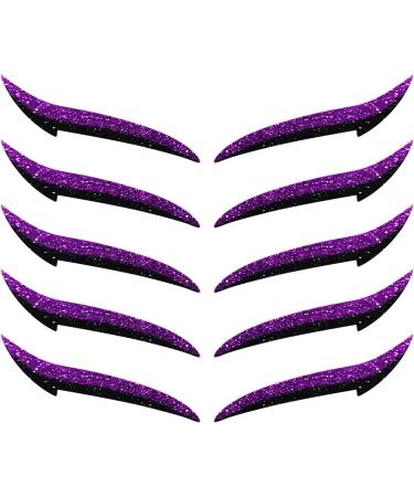 Autocollants Eye Liner Patch Maquillage Fard Paupi res - 10 Pi ces Autocollants Maquillage Yeux R sistants l'Eau Bandes Longue Tenue pour Femmes Violet - Buy Online on GoSupps.com