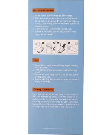 Ailaka Children's Arch Support Orthopedic Insoles | PU Foam Cushions for Flat Feet & Plantar Fasciitis | Heel Fatigue Relief - Size 26-29 EU (17cm) - Buy Online on GoSupps.com