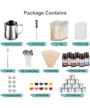 Haccah Complete Candle Making Kit - DIY Arts and Crafts Supplies for Adults & Kids | Wax, Wicks, Scents, Dyes, Melting Pot & Candle Tins - Buy Online on GoSupps.com
