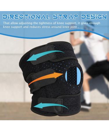 XXLarge Knee Brace with Side Stabilizers - Support for Meniscus Tear, Arthritis, Knee Pain - Ideal for Running, Sports, Weightlifting - Adjustable Strap & Non-Slip Silicon Strip - Buy Online on GoSupps.com