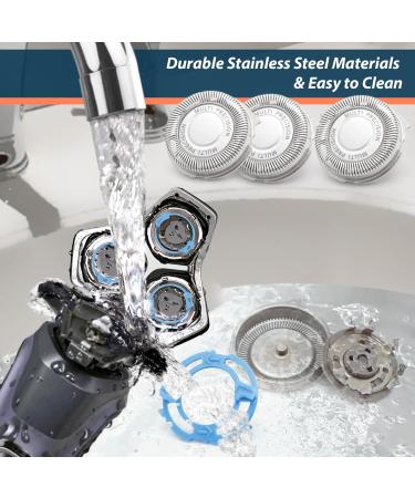 SH50 Shaving Head Blade Replacement for Norelco 5000 Series - 6Pcs Men s Electric Shaver Head with Retaining Rings - International Shipping - Buy Online on GoSupps.com