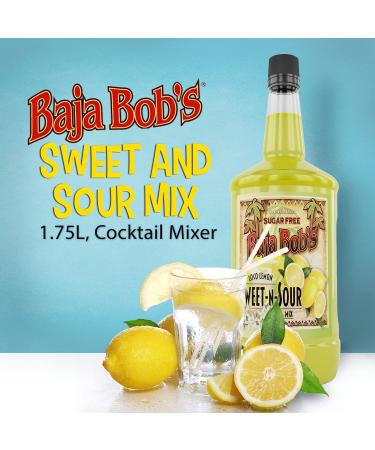 Baja Bob's Sugar Free Sweet and Sour Mix - 1.75 Liter - Cocktail Mix 59.2 Fl Oz - Buy Online on GoSupps.com