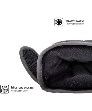 Highcamp Kids Waterproof Ski Snow Gloves S (4-6 Years) - Steel | Cold Weather Winter Gloves for Boys and Girls - Buy Online on GoSupps.com